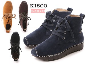 Genuine Leather Casual Shoe Cow Leather Suede Lace-up Short Boots