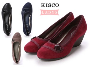 Genuine Leather Pumps Sheep Leather Suede Wedged Pumps