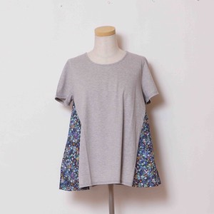 T-shirt Flower Print Spring/Summer Tops Natural MIX Made in Japan