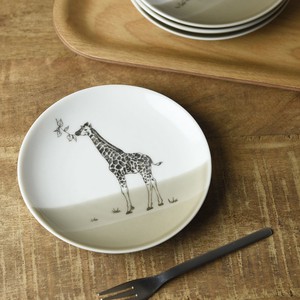 Mino ware Main Plate Miyama Giraffe 13cm Made in Japan