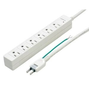 ヤザワ 3Pマグネットタップ6個口5m白 Y02JKP605WH