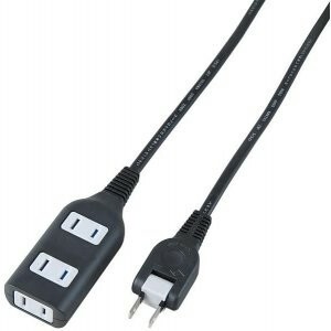 ヤザワ 耐トラ付タップ3個口10mブラック Y02S3010BK