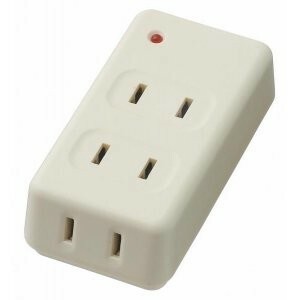 ヤザワ 雷サージ付フロントタップ3個口白 Y02FUK300WH