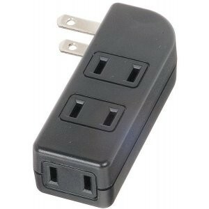 ヤザワ 耐トラ付サイドタップ4個口黒 Y02SU400BK