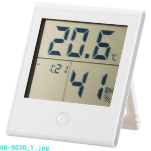【信頼のOHMﾌﾞﾗﾝﾄﾞ】時計付き温湿度計　TEM−200