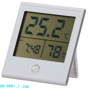 【信頼のOHMﾌﾞﾗﾝﾄﾞ】時計付温湿度計　TEM210