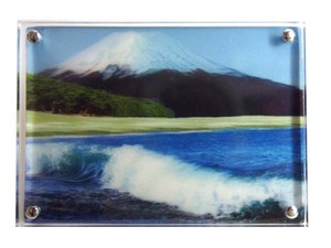 浮き出る3Dフォトマグネット　富士山松原◆外国人観光客向け.お土産◆