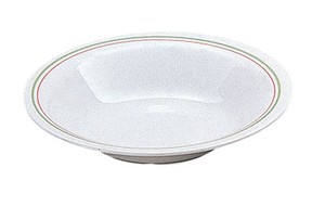 メラミン「オリーブ」　スープ皿23cm
