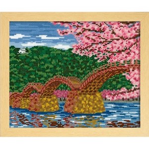 刺しゅうキット『桜と錦帯橋』