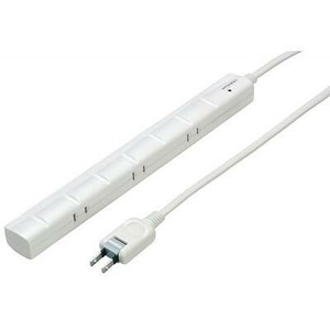 ヤザワ 3P対応スリムタップ7個口2mマグネット Y02YJKP702WH