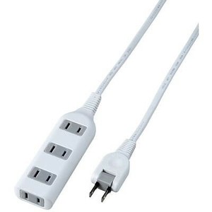 ヤザワ 耐トラ付タップ4個口1mホワイト Y02S401WH