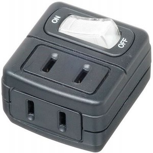 ヤザワ 省エネタップ2個口黒 Y02FU210BK