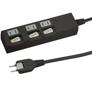 ヤザワ 個別スイッチ付節電タップ3個口1m黒 Y02BKS331BK