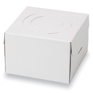【ケーキ箱】プレーン130Hデコ箱 白 4.5号(1包25個入)