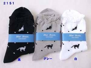 Neko Series Ladies Crew Socks Made in Japan