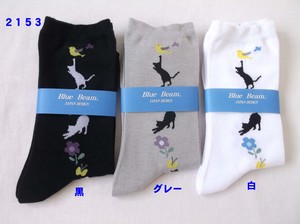 Neko Series Ladies Crew Socks Made in Japan