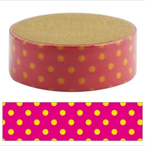 Washi Tape Dots Pink & Yellow 15mm