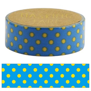 Washi Tape Dots Blue & Yellow 15mm