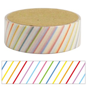 Washi Tape Diagonal Stripe Colorful Masking Tape 15mm