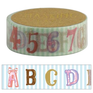 Washi Tape Alphabet Elegant 15mm