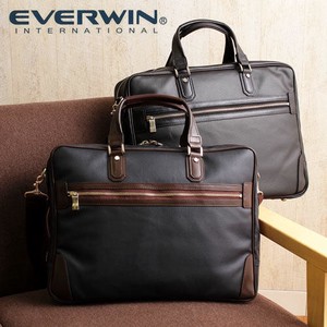 EVERWIN Business Bag Unisex attached leather Light-Weight Business