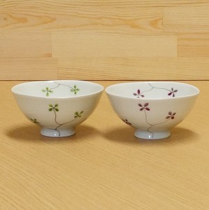 有田焼 茶碗 飯碗 丸飯碗 クローバー 四つ葉 お茶碗 日本製 和食器