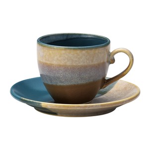 Grey's Work Cup Saucer Plain Mino Ware Gift