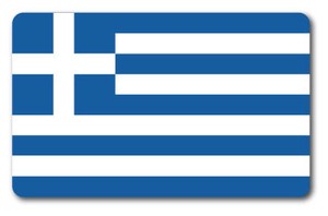 SK-246/国旗ステッカー　ギリシャ（GREECE） 国旗100円ステッカー スーツケースステッカー