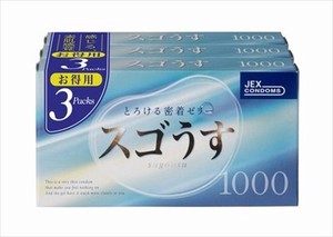 ジェクス　【ジェクス】コンドーム/Condom　スゴうす1000　3個パック 【 コンドーム 】