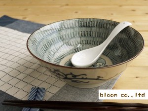 Kosome-Rekibun Ramen Noodle Bowl Donburi Mino Ware Made in Japan