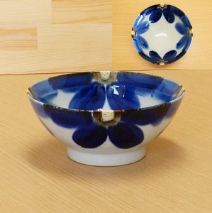 藍花　麺鉢