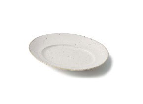 深山(miyama.) cadre-カードル- プラター23cm 白窯変釉[日本製/美濃焼/和食器]