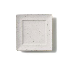 深山(miyama.) cadre-カードル- 角21cmプレート 白窯変釉[日本製/美濃焼/和食器]