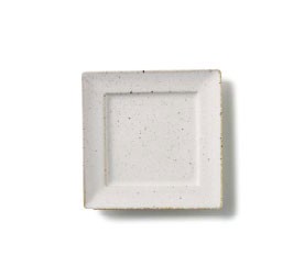 深山(miyama.) cadre-カードル- 角18cmプレート 白窯変釉[日本製/美濃焼/和食器]