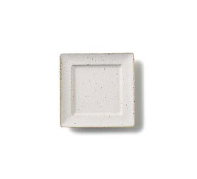 深山(miyama.) cadre-カードル- 角15cmプレート 白窯変釉[日本製/美濃焼/和食器]