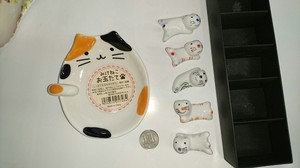 猫のお玉ホルダーと猫の箸置き　田中箸店