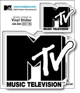 MTV ロゴステッカー ブラック 音楽 ミュージック アメリカ 人気 LCS334 グッズ