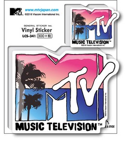 MTV ロゴステッカー カリフォルニア サンセット 音楽 ミュージック アメリカ 人気 LCS341 グッズ