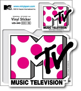 MTV ロゴステッカー ピンクドット 音楽 ミュージック アメリカ 人気 LCS345 グッズ