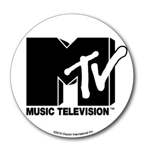 MTV ロゴ缶バッジ 76mm ブラック 音楽 ミュージック アメリカ 人気 LCB279 グッズ