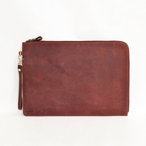 Clutch Bag Cattle Leather 13-inch