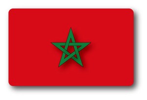 SK-256/国旗ステッカー モロッコ（MOROCCO） 国旗100円ステッカー スーツケースステッカー