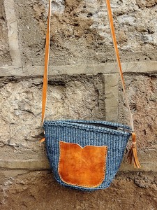 Small Crossbody Bag Pocket Leather Basket Pochette 6-inch 8-colors
