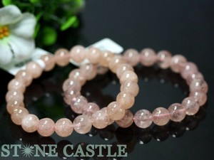 ☆高品質☆【天然石ブレスレット】モルガナイト (3A) (約8.5〜9mm) 【天然石 パワーストーン】