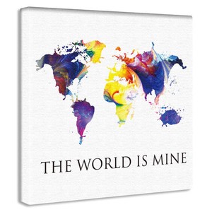 【アートデリ】世界地図の壁掛けアート インテリア 雑貨 アート ポップアート  pop-1610-002