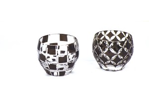 Kiriko Chiyo Checkered Cloisonne Glass
