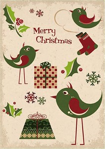 ■ドイツより輸入■クリスマスポストカード　Merry　Christmas