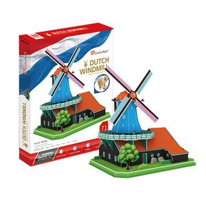 3D立体パズル オランダの風車 Mサイズ（71ピース）