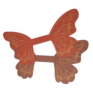 【ラッピングや花束に添える紙製タグ】TAGGED GIFT TIE Butterfly B (18枚入)