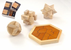 【楽しく脳トレ】大人のための木製パズル4点セット